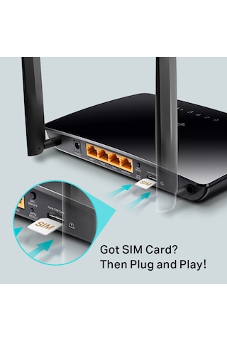 Tp-lınk Tl-mr6400, 4port, 300mbps, 2,4ghz Wifi, Masaüstü, Lte, Micro Sim Kart Takılabilir 3g-4g Destekli Router