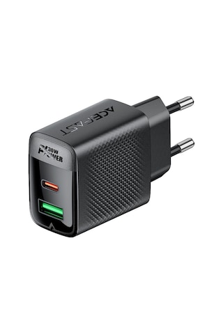 Acefast Pd30w Güç Destekli Gan 1xusb-c + 1xusb-a Çıkışlı Hızlı Duvar Şarj Cihazı - A98