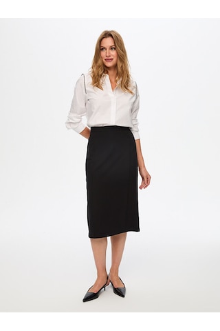 Faik Sönmez Örme Slim Fit Comfort Etek W26etk002 Uw26etk00210 Siyah