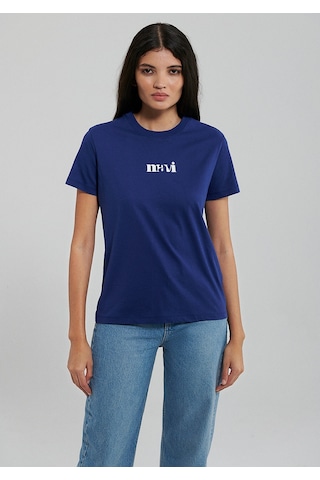 Mavi - Mavi Baskılı Lacivert Tişört 1612241-70722 Mavi