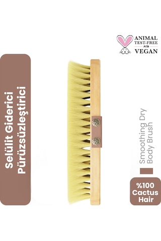 Cosmogenesis Labs Selülit Karşıtı %100 Doğal Kaktüs Kılı Fırça - Ölü Deri Temizleyici Arındırıcı Vegan ve Hayvan Dostu