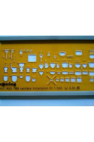 Rotring Sıhhi Tesisat Şablonu 853 789