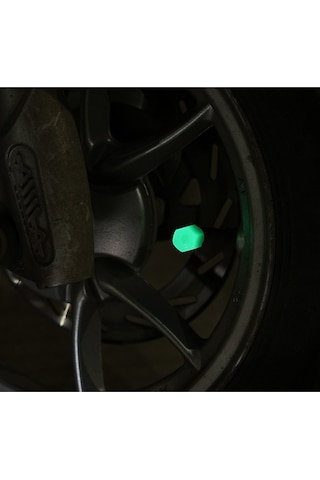 YCLSHOP Fosforlu Led Araba Motosiklet Lastik Sibop Kapağı 4 Adet