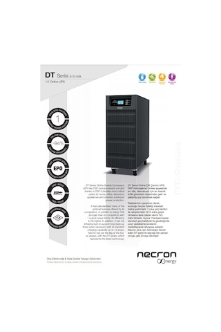 Necron 10KVA/10KW Yeni Nesil DT 10K Online Kesintisiz Güç Kaynağı UPS
