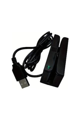 Elmpaly 1 Adet Manyetik Şeritli Kart Okuyucu - Usb Hico Loco 3 Track Sürücüsüz Kredi Kartı Okuyucu Klavye Emülasyonu