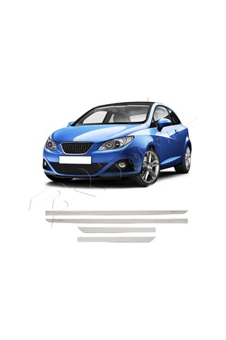 Seat Ibiza Iv Hb Uyumlu 2009 Ve Üzeri Krom Yan Kapı Çıtası 4 Parça Paslanmaz Çelik