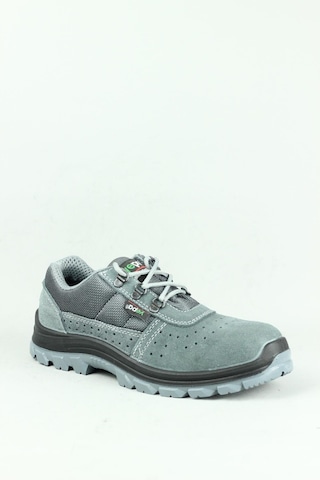 Yepa Siena Süet S1 Hava Alan Yazlık Çelik Burun Bağcıklı Outdoor Çok Amaçlı İş Ayakkabısı-12445 Gri