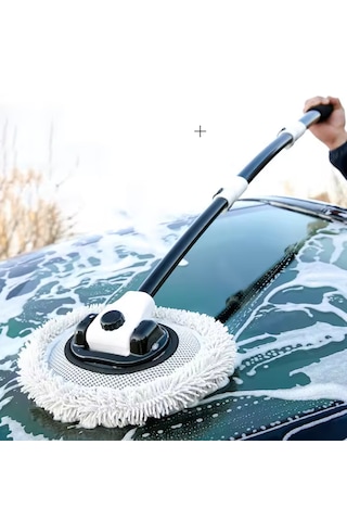 Ayarlanabilir ve Döner Başlıklı Teleskopik Saplı Araba Yıkama Fırçası