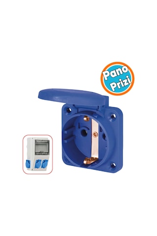 Pano Prizi Monofaze Topraklı Priz Kare Fiş Kablosuz Klemensli 220 V Trafo Kombinasyon Panosu Tekli