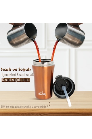 Any Morning Sı232021 İki Ağızlı Termos Mug Bakır 400 Ml