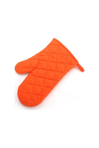 Mikrodalga Izgara İçin Polyester-pamuklu, Isıya Dayanıklı Fırın Eldiveni 2 Adet Mutfak Eldiveni - Turuncu Diğer