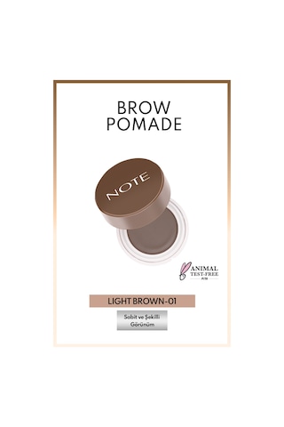 Note Cosmetique Brow Pomade Kalıcı Kaş Pomadı - 01 Light Brown - Açık Kahverengi