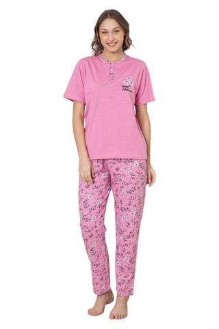 Abbas Erdem Erdem Kısa Kollu Pijama Takımı Dfn007 PEMBE