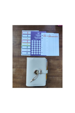 Bütçe Planlayıcı Para Organizeri -krem Sticker Hediyeli