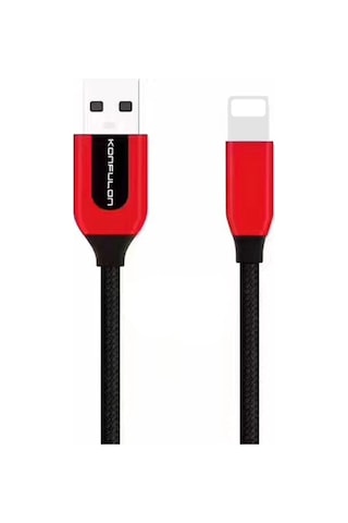 Konfulon - 607 - S51 Lightning Kablo Apple iPhone Uyumlu 1m 3a - Glblseme - - Siyah