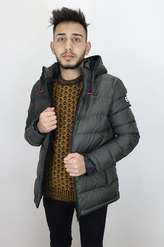 Rodrigo Dmctekstil Ivan23 Erkek Hakim Ayaka Spor Kesim Rahat Kalıp Kapüşonlu Fermuarlı Kışlık Mont Haki