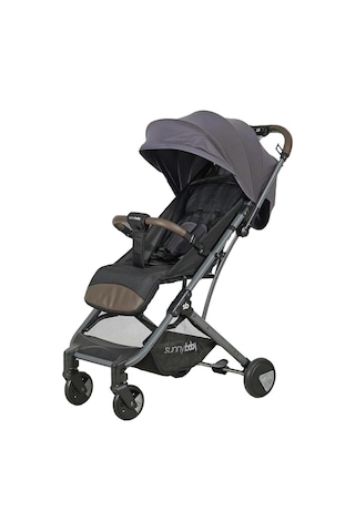 Prego Sunny Baby Kabin Boy Tek Elle Katlanabilir Hafif Bebek Arabası 9004 Gri