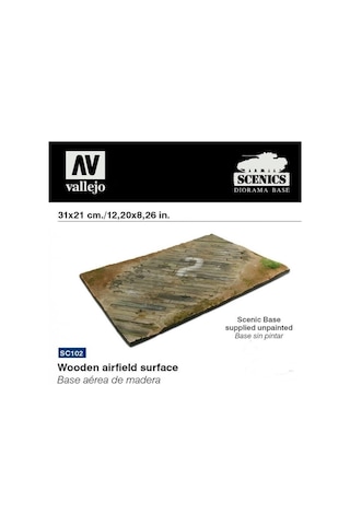 Vallejo Sc102 Ahşap Havaalanı Zemini 31x21 Cm., Manzara Serisi Model Aksesuarı