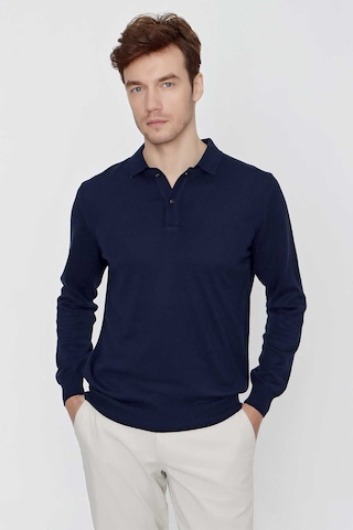 Morven Basic Dinamik Fit Rahat Kesim Polo Yaka Triko Kazak 99kc017001210 Marine