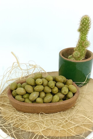 Aydın Yöresi Memecik Cinsi Sofralık Tatlandırılmış Kırma Yeşil Zeytin 4 Kg