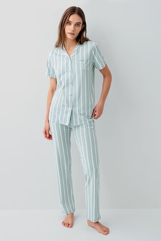 Pierre Cardin Kadın Yeşil Gömlek Pijama Takım Pc9153-s-v1 Yeşil
