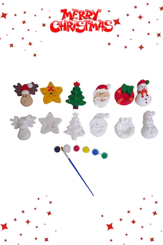 Eğitici Etkinlik Yılbaşı-noel-christmas 6'li Set 2 Boyutlu 8 Cm