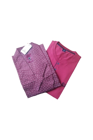 Kly Ancelo Pamuk Pijama Takım Ve Robdöşambr 3 Lü Damat Çeyiz Set