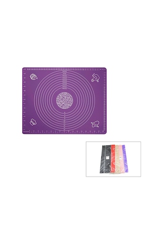 Dikdörtgen 45x65cm Renkli Silikon Hamur Matı Ölçek Çizimli 220gr Herhangi Bir Renk Gönderilir