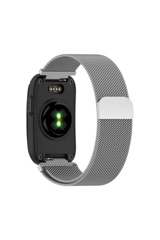 Caseonn Garmin Cırqa Akıllı Bileklik Kordon Manyetik Metal Hasır Kayış Gümüş