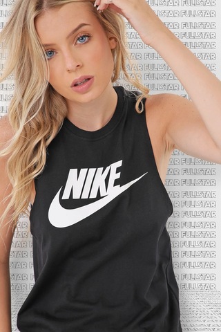 Nike Sportswear Futura Black Tank Kadın Günlük Stil Spor Atlet Siyah Beyaz Siyah