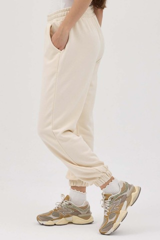 Buly Cozy Beli Lastikli Jogger Eşofman Altı Bej