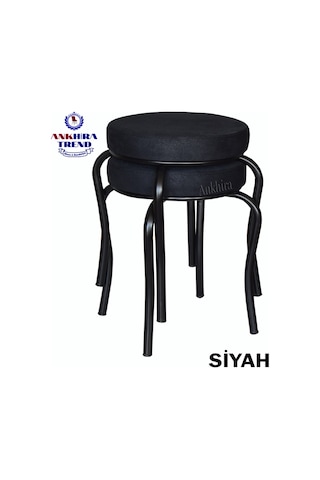 Tabure (Siyah Ayaklı) (2 Adet) - Mutfak Balkon Tabur...