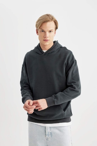 Defacto Comfort Regular Fit Rahat Kalıp Kapüşonlu Basic Sweatshirt B4446AX24SPGN1082 Yeşil