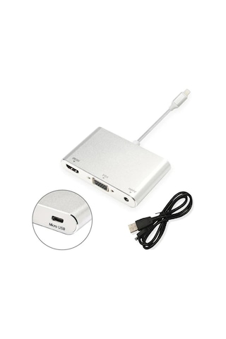 İphone İpad P32 Hdmi Vga Av Audio Dönüştürücü Adaptör- 5775