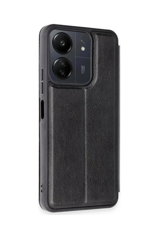 Xiaomi Redmi 13c Uyumlu Kılıf Flip Cover - Siyah