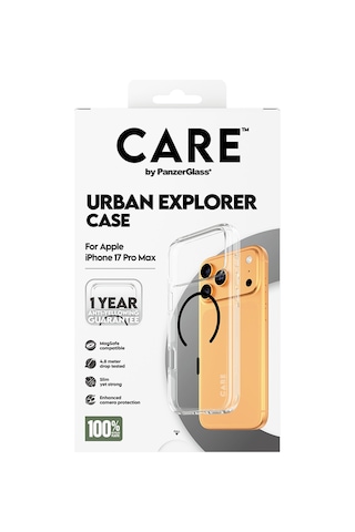 Care By Panzerglass Flagship Apple Uyumlu iPhone 17 Pro Max Transparent Urban Explorer Siyah Magsafe Kılıf