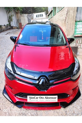 Universal Esnek 4 Parça Kırmızı Dilli Lip Piano Black Flaplı Abs