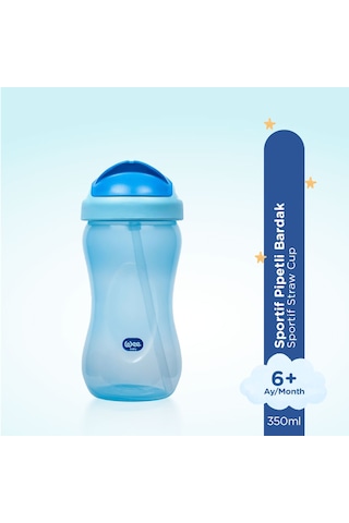 Wee Baby Pipetli Bardak 350 ML - Mavi