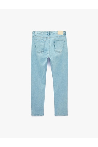 Koton Slim Fit Brad Açık İndigo Erkek Jean Pantolon 7wam40085nd