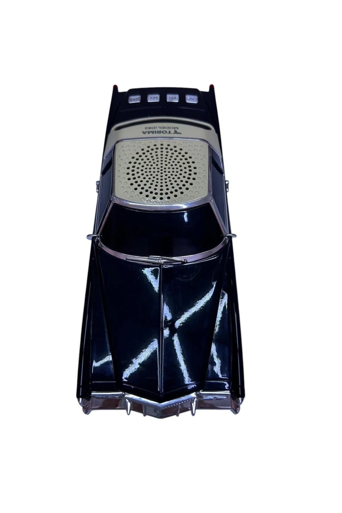 Retro Klasik Araba Bluetooth Hoparlör Radyo Usb, Tf Kart Ve Aux Girişli Dekoratif Ses Sistemi Siyah