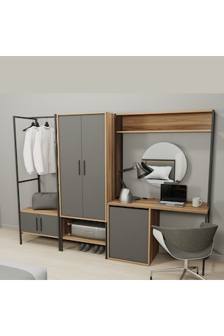 Lagomood Modulago Otel Masa&minibar Antrasit Ceviz