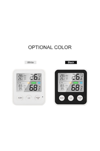 Ulzyvf Geniş Lcd Ekranlı, Gerçek Zamanlı Sıcaklık Ve Nem Ölçer, Konfor Uyarısı İle Kullanım Kolaylığı, Hızlı Okuma Modu İle Kullanım Kolaylığı,