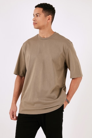 Buratti Pamuklu Oversize Bisiklet Yaka Basic Erkek T Shirt 5902365 Vizon