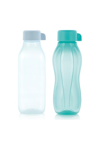 Tupperware Eco Sise 310 ML Turkuaz ve Kare 500 ML Mavi 2'li