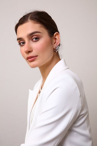 Kadın Gümüş Renk 3'lü Halka Set Küpe Coskun Store Gümüş - 331928394 Gümüş