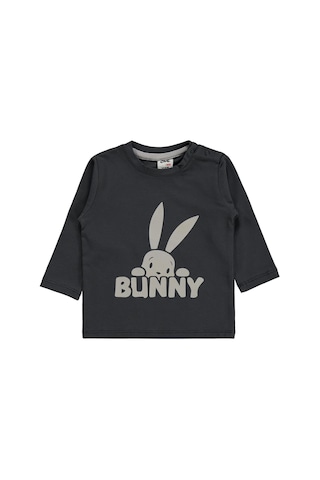 Civil Baby Bunny Baskılı 6-18 Ay Sweatshirt - Gri Antrasit