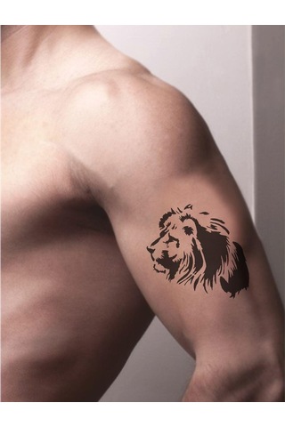 Asil Aslan Tattoo Geçici Dövme Şablonları Kına Kalıpları