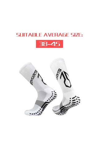 Yaozixa Siyah Profesyonel Antipatlama Futbol Çorapları - Kayma Engeli, Ayak Ağrısı Ve Panyonu Önleyen Spor Çorapları 38-45 Eu