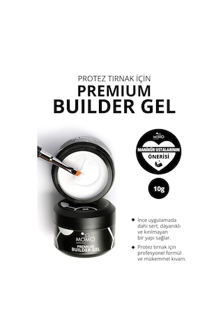Momo Professional Premium Builder Gel Protez Tırnak Jeli No.02 Beyaz 10 gr