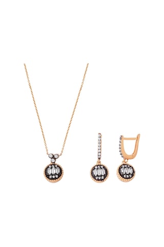 Kolye & Küpe Rose Altın Set TMS720ST2-68
